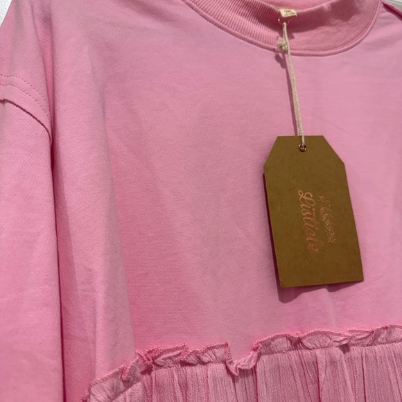 Listicle Pink Ruffled Top - Picture 2 of 3